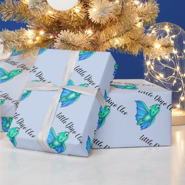 Presente Pequeno Dino no caminho do papel de enrolar do Chá (Feriados)