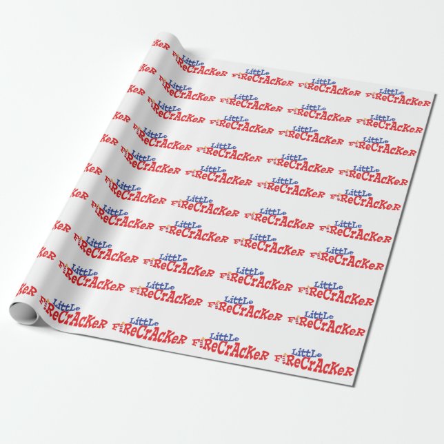 Presente Pequeno Firecracker: 4 de julho Quebrando Papel (Desenrolado)