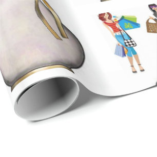 Presente Perfume de papel de enrolamento brilhante