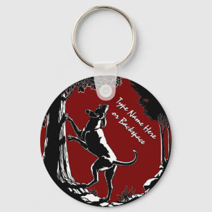 Presente personalizado chaveiro do cão de caça d