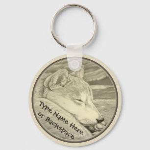 Presente personalizado chaveiro do cão de Shiba