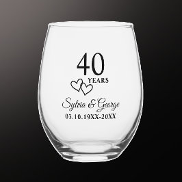 Presente Personalizado de 40º Aniversário de Casam