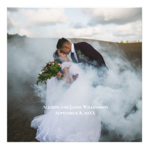 Presente Personalizado de Foto de Casamento Nomes