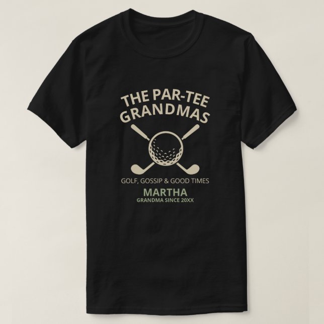 Presente Personalizado de Golfe para Avó - Camisa  (Frente do Design)