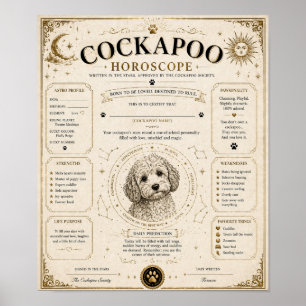 Presente Personalizado de Impressão do Signo do Zo