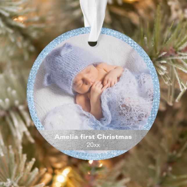 Presente personalizado do Enfeites de natal de fot (Árvore)