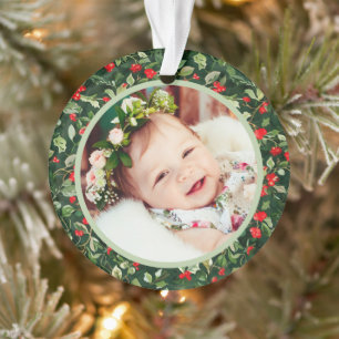 Presente personalizado do Enfeites de natal de fot