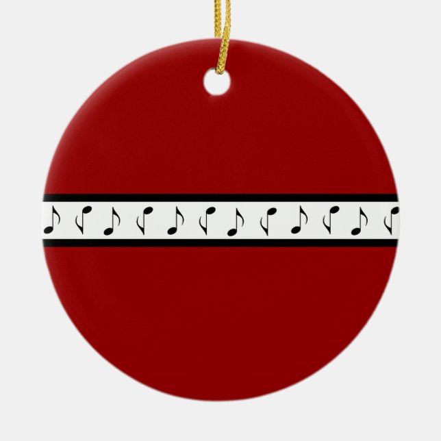 Presente personalizado do ornamento da música (Frente)