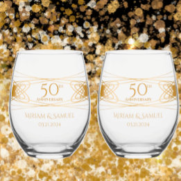 Presente Personalizado do Ouro Elegante 50º Aniver