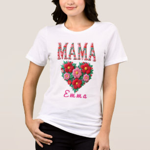 Presente Personalizado Floral Coração de Mamãe