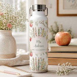 Presente Personalizado Nome do Professor Floral Aq