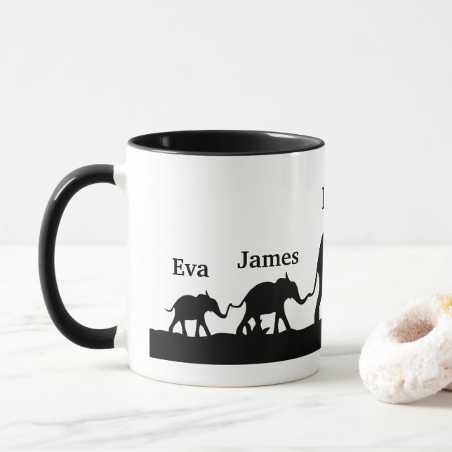 Presente personalizado para a caneca do elefante (Com Donut)