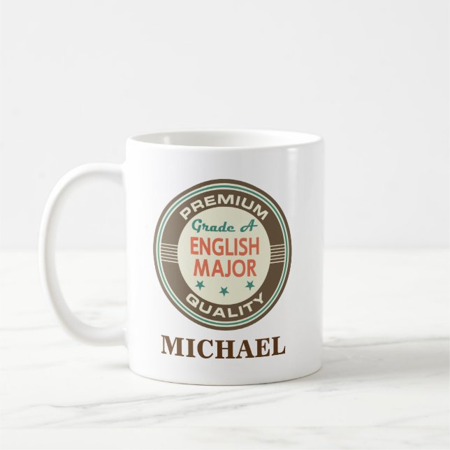 Presente personalizado principal inglês da caneca (Esquerda)