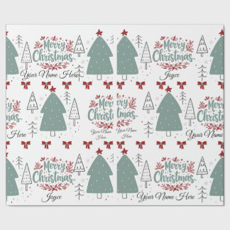 Presente Personalizar o papel de moldagem de Natal,