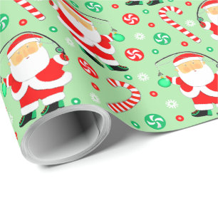 Presente Pesca divertida Papel de moldagem de Natal
