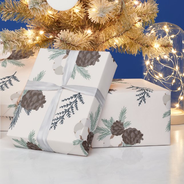 Presente Pinecone, Casa Farmada Russa Papel de Vestimento d (Feriados)