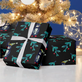 Presente Pinguim Natal - Papel de moldagem por aquarela