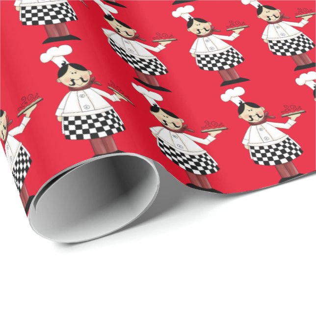 Presente Pizza italiana: papel de embalagem temido (Ponta do rolo)
