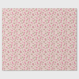 Presente Pratos de Papel para Chá de Bebê Cowgirl Rosa Bo