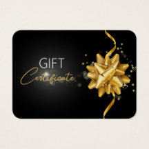 Presente preto elegante e luminoso com Arco Dourad