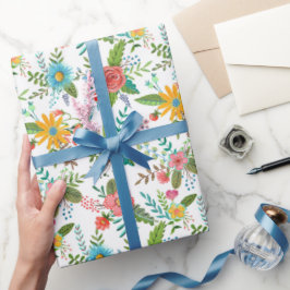 Presente Primeira Comunhão Sagrada Floral | Papel de enrola