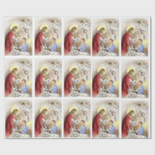 Presente Primeiro comunhão santamente para o papel de