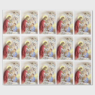 Presente Primeiro comunhão santamente para o papel de