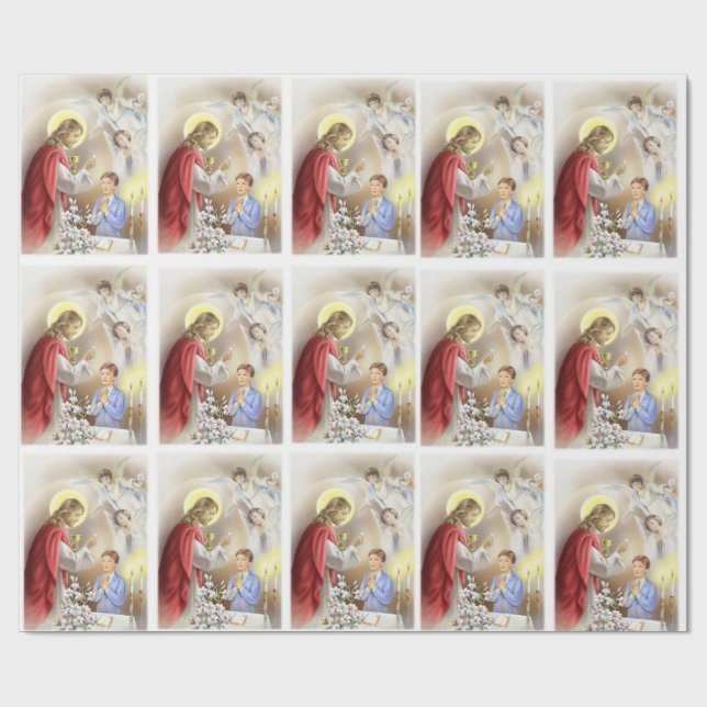 Presente Primeiro comunhão santamente para o papel de (Aberto)