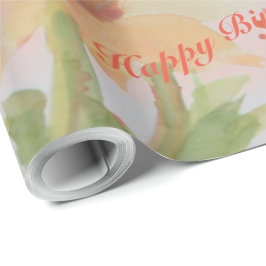 Presente Produtos de papel projetados por aquarela com flor