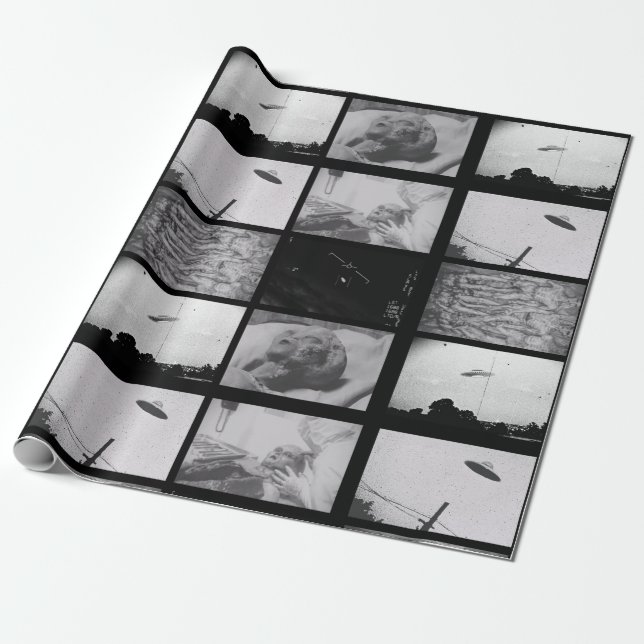 Presente Provas de Aliens de Aliens e OVNIs Quebrando papel (Desenrolado)