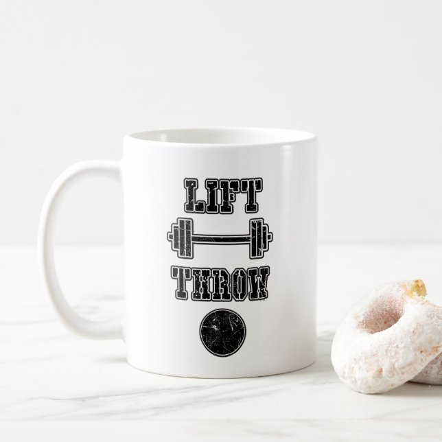 Presente psto tiro da caneca de café do lance do (Com Donut)