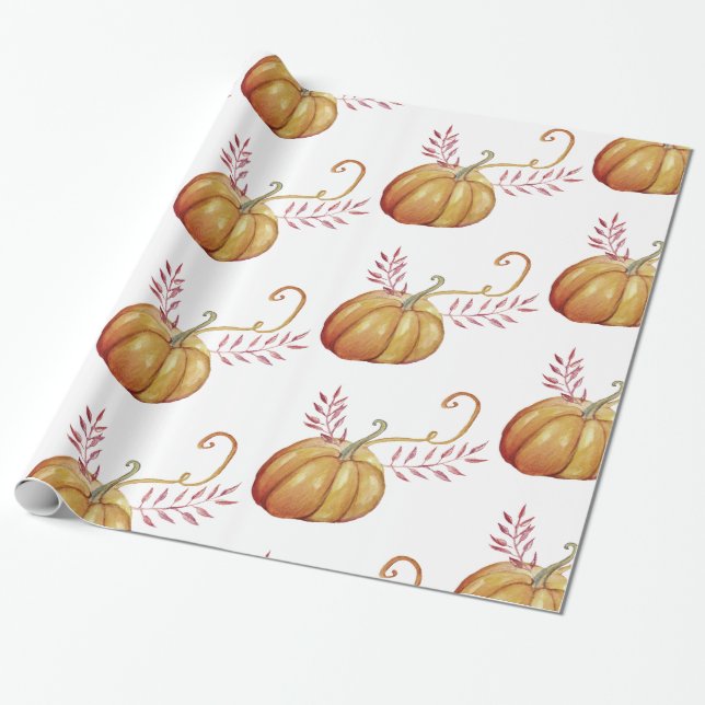Presente Pumpkins, Lanterna Caindo Desenhando Papel De Emba (Desenrolado)