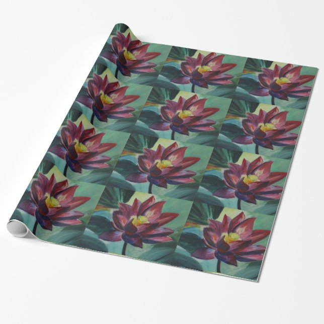 Presente Qualquer Celebração De Papel Floral E Luminoso, (Desenrolado)