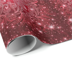 Presente Redemoinhos celestiais do vermelho & papel de