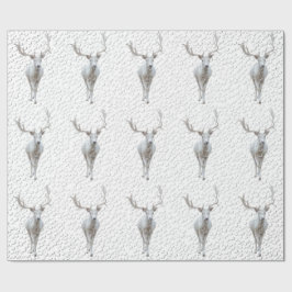 Presente Reindeer no Papel de Moldagem de Neve