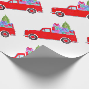 Presente Retro Pickup com papel de embrulhamento de present