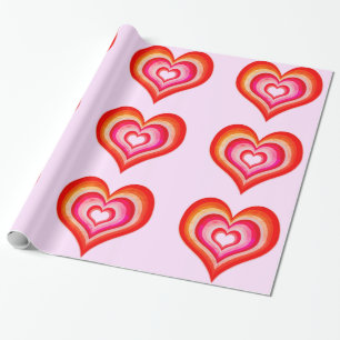 Presente Reverberação de Papel de Enrolamento Rosa