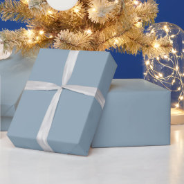 Presente Rolha de papel de empacotamento de cor sólida azul