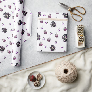 Presente Rolha De Papel De Enrolamento De Cupcakes Roxos E 