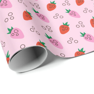 Presente Roll de papel de empacotamento de padrão de morang