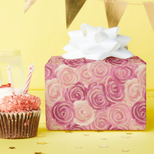 Presente Roll de papel de enrolamento de Impressão com Rosa
