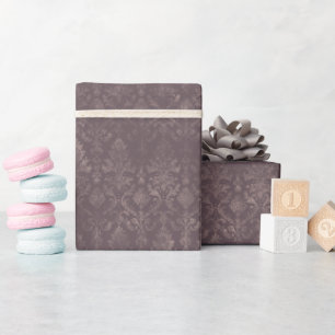 Presente Roll de Papel de Enrolamento Floral Damasco Castan