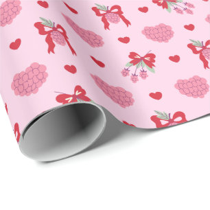 Presente Roll de Papel de Framboesa e Padrão de Arco