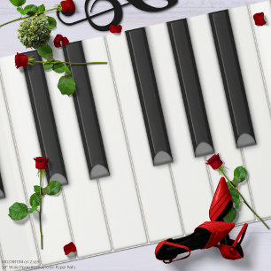 Presente Rolo de Papel de Teclado de Piano Gigante (fundo b