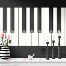 Rolo de Papel de Teclado de Piano Gigante (fundo p