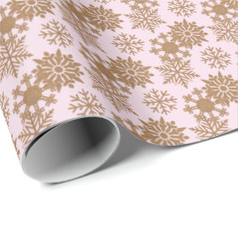 Presente Rosa claro| Papel de enrolamento em flocos de neve