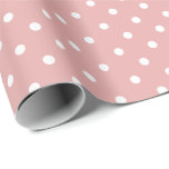 Presente Rosa empoeirado | Papel de enrolamento de Bolinhas<br><div class="desc">Este clássico papel de embrulho de presente de bolinhas é perfeito para suas necessidades de presentes! Envie um presente de aniversário, presente de chá de fraldas, presente de chá de panela, presente de casamento ou presente para qualquer outra ocasião especial. É também uma escolha maravilhosa para empacotar artesanatos de papel:...</div>