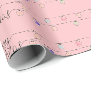 Presente Rosa Papel De Embalagem Para Envolventes De Natal