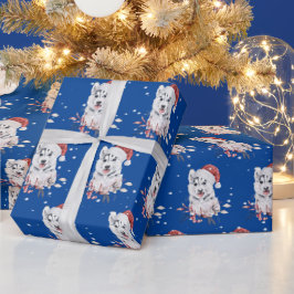 Presente Rouco De Natal Com O Papel De Embalagem De Santa H
