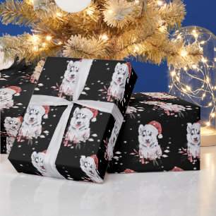 Presente Rouco De Natal Com O Papel De Embalagem De Santa H